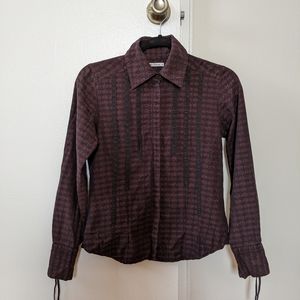 Ben Sherman burgundy button up shirt